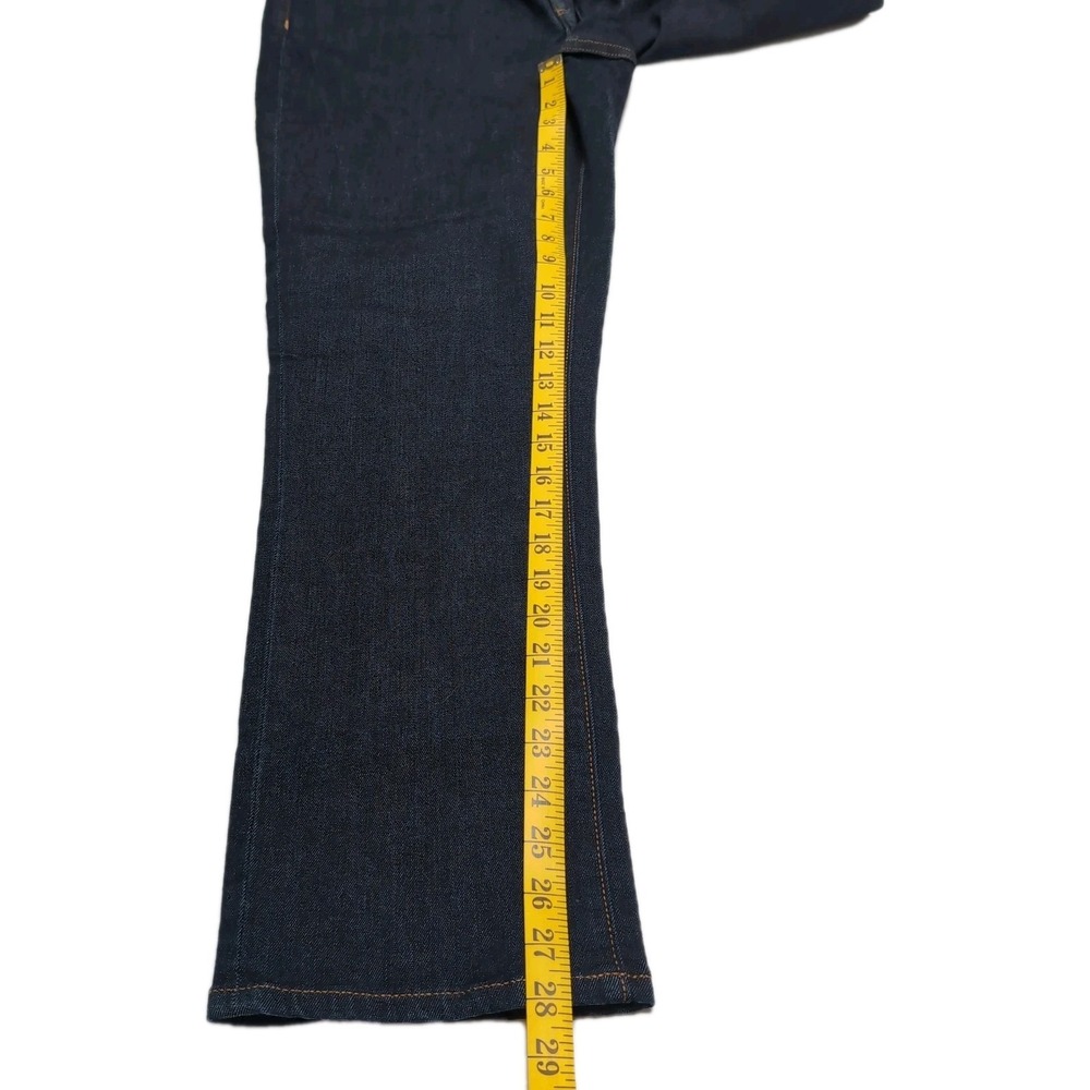 Lands' End High Rise Straight Jeans Size 12 Petite Dark Wash Indigo Stretch NEW - Picture 15 of 16